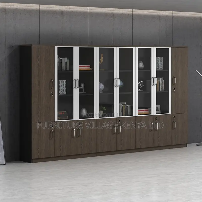 Office Cabinet; 3-door Wooden Office Storage Cabinet