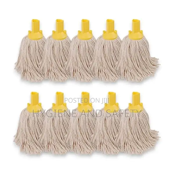 Yellow Round Cotton Mop Heads Only