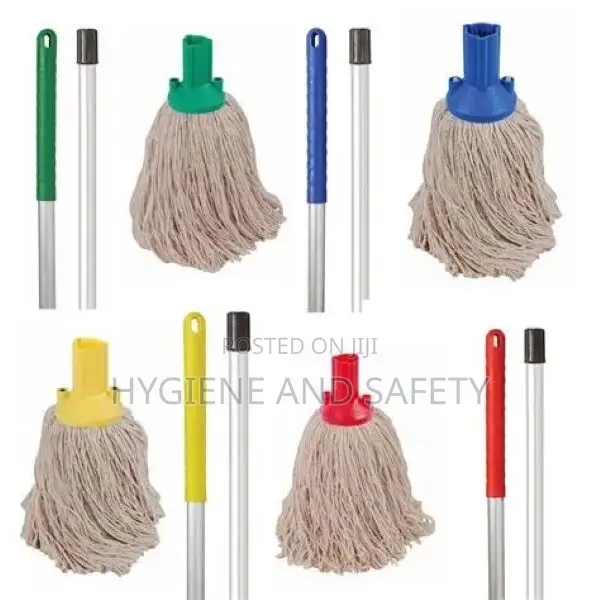 Color Coded Round Cotton Mop Complete Set (300gm)