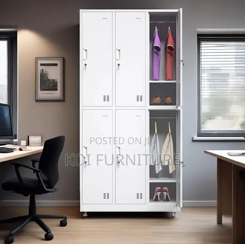 Office Cabinet : 6-Locker Steel Filing Cabinet