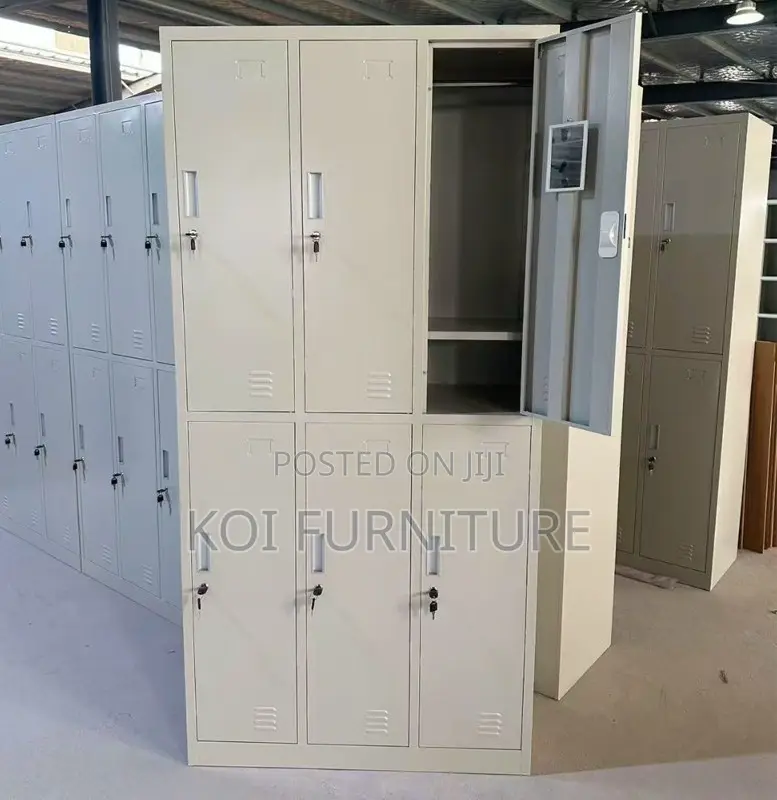 Office Cabinet : 6-Locker Steel Filing Cabinet