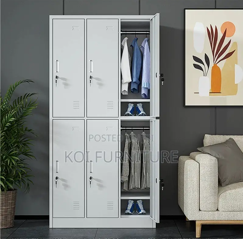 Office Cabinet : 6-Locker Steel Filing Cabinet