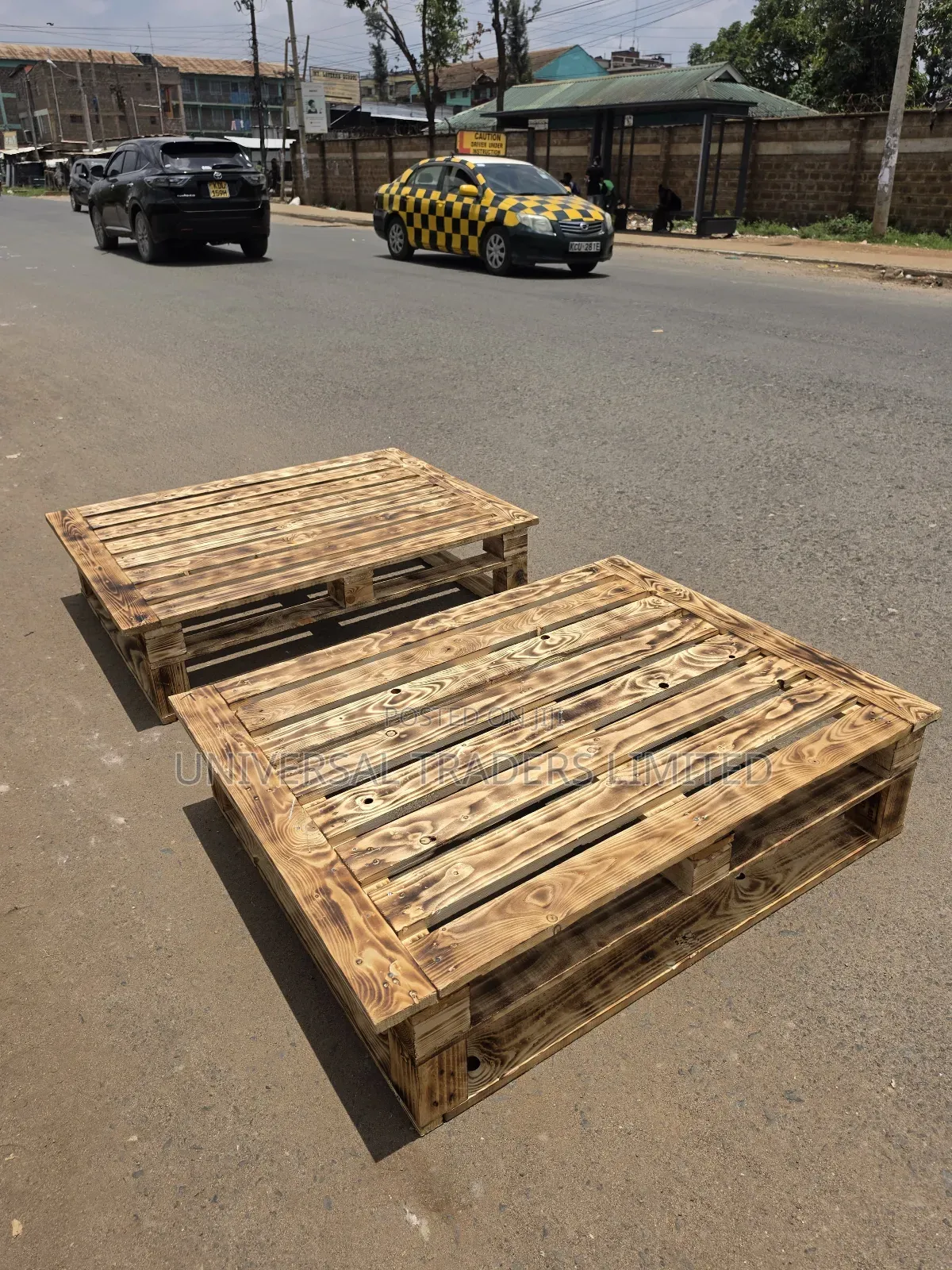 4ft×6ft Detachable Simple Pallet Bed-heavy Duty Wood. Sr05