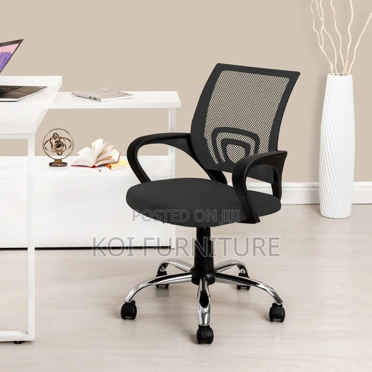 Office Chair; Mesh Fabric Swivel Office Clerical Chair