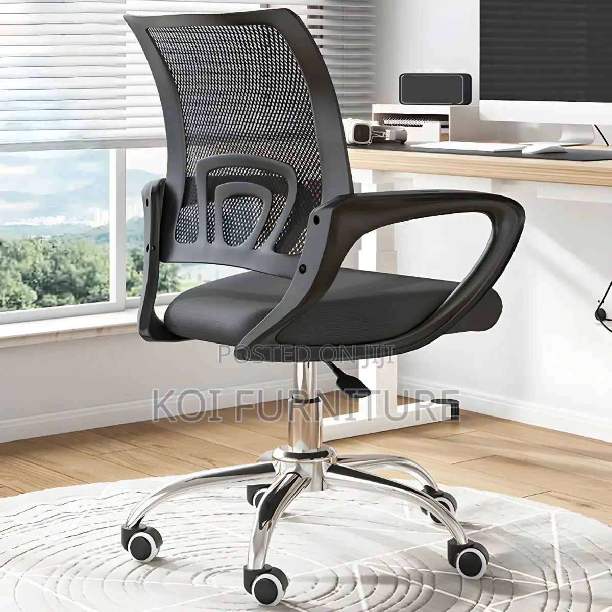 Office Chair; Mesh Fabric Swivel Office Clerical Chair