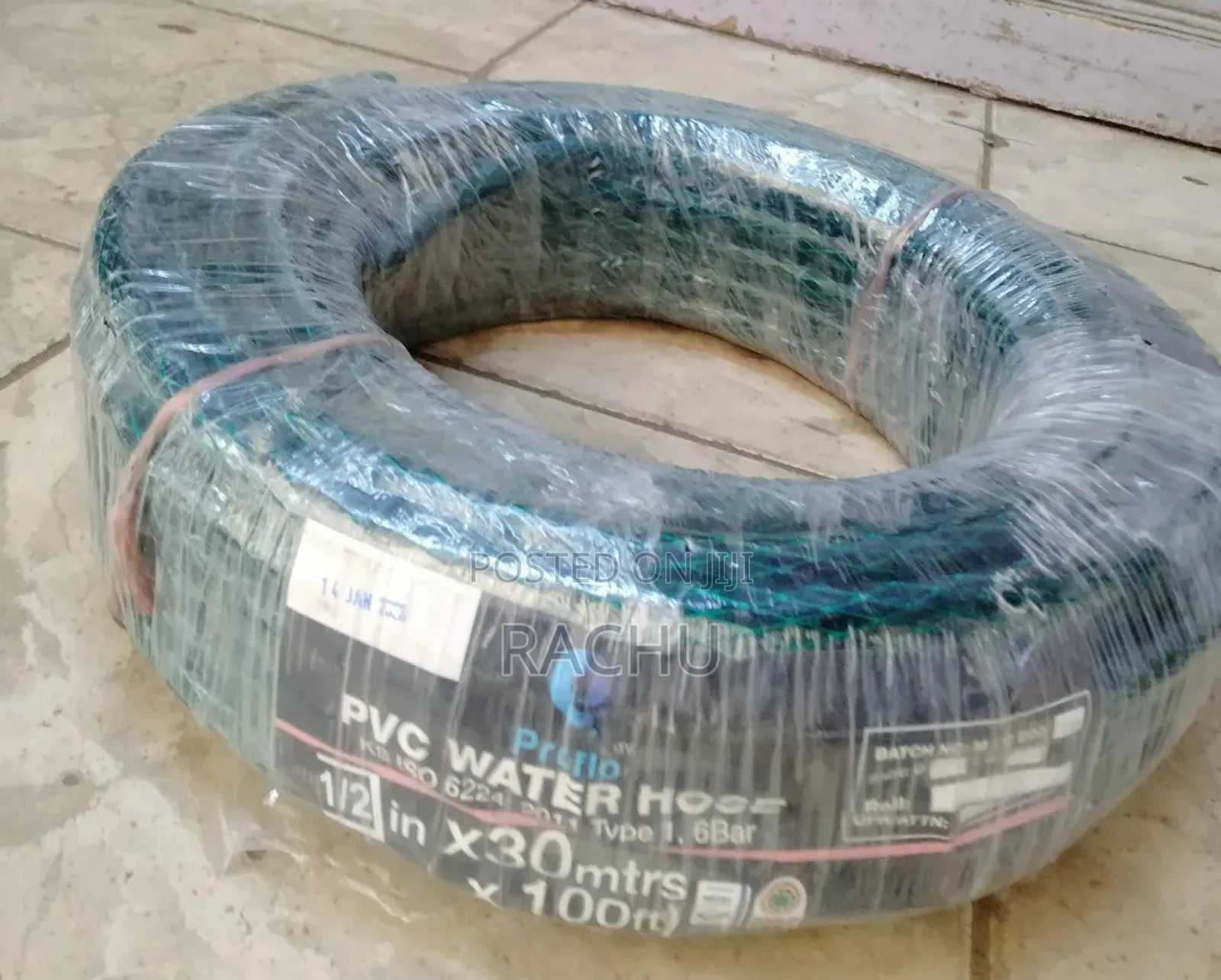Hose Pipe Braided Green 1/2 By 30