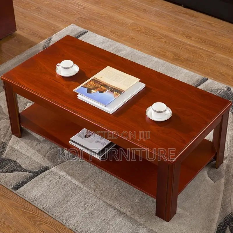 Coffee Table; Mahogany Brown Red Coffee Table for Home Offices