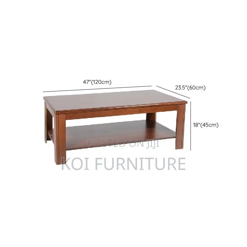 Coffee Table; Mahogany Brown Red Coffee Table for Home Offices