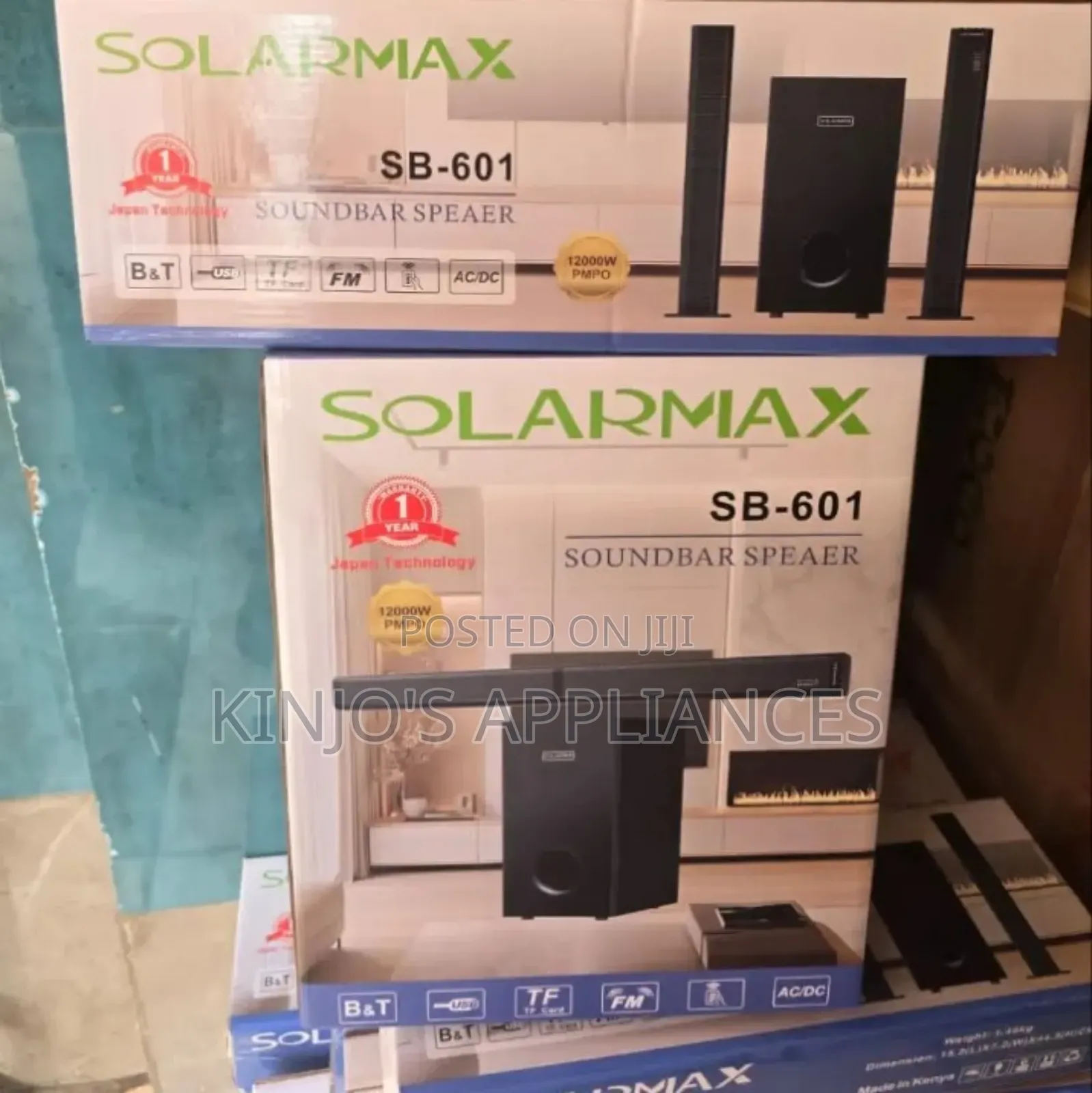 2.1ch Solarmax Sb-601 Soundbar Multimedia Speaker System Woofer