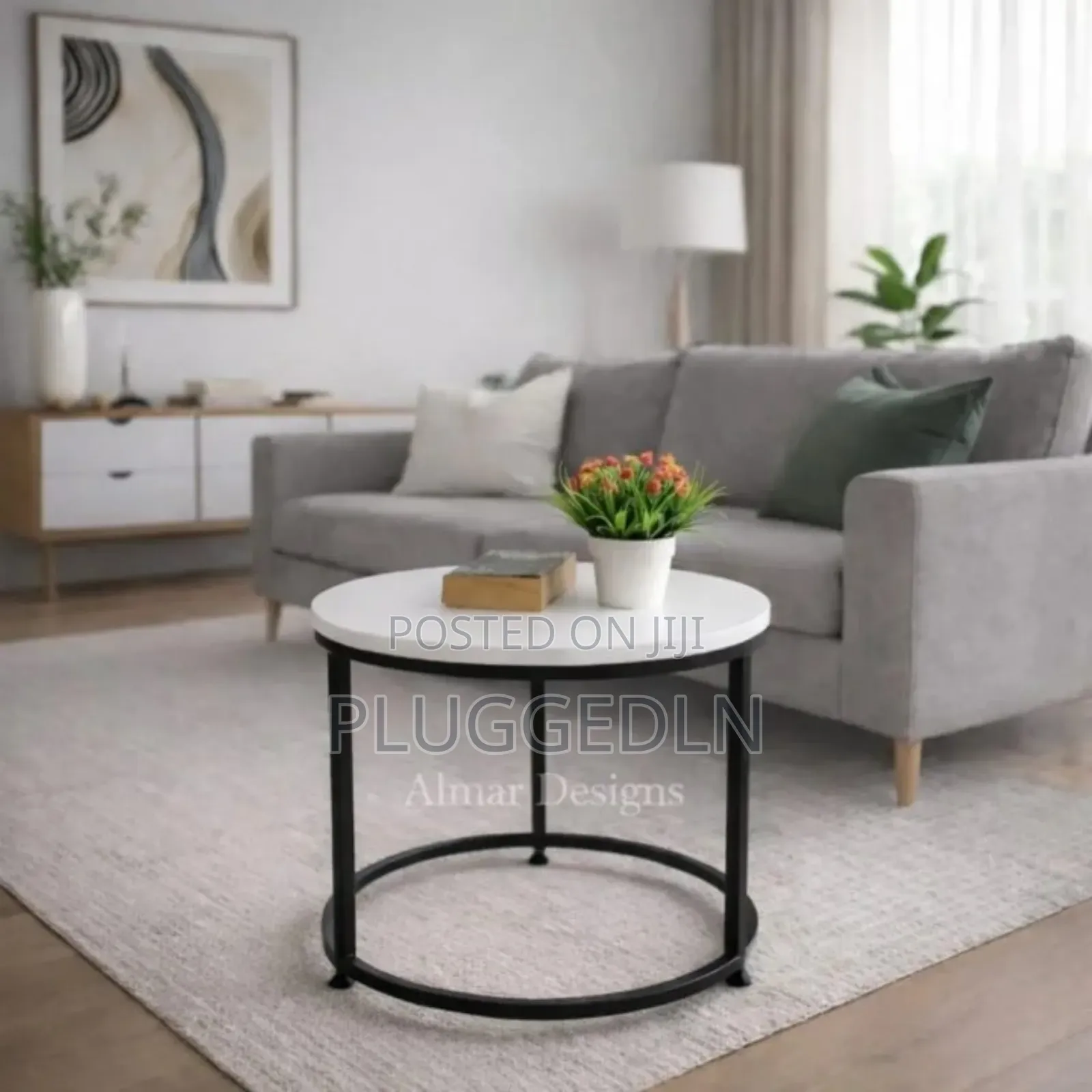 *Nobel Wooden Round Coffee Table