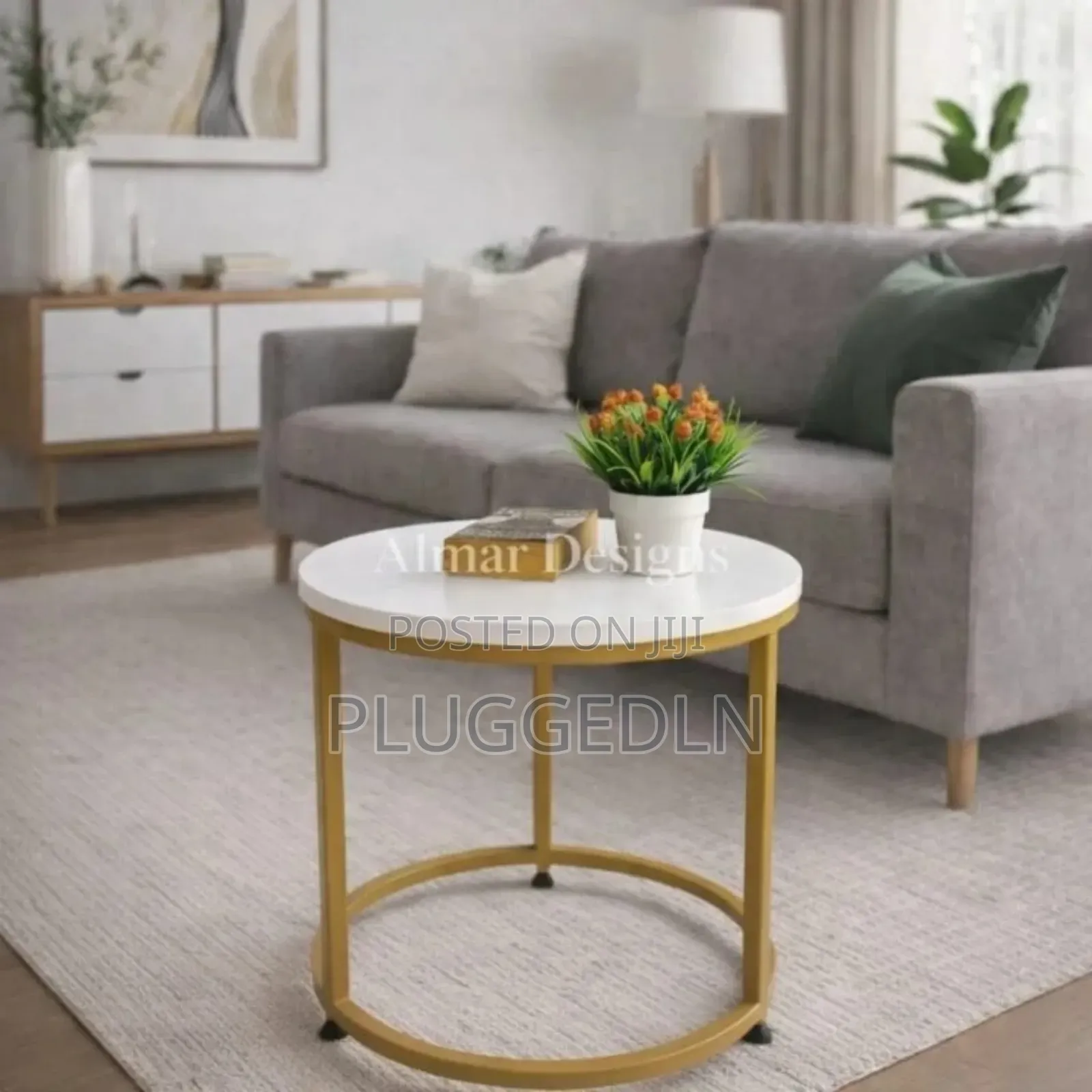 *Nobel Wooden Round Coffee Table