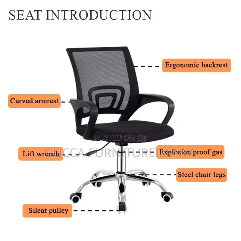 Mid-back Mesh Clerical Mesh Task Chair