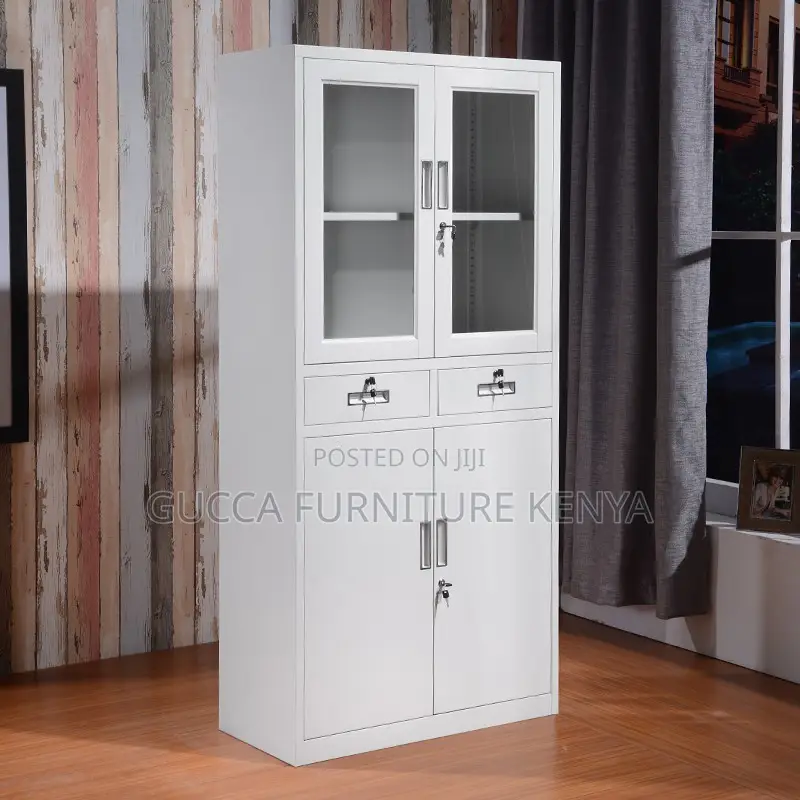 2-door Steel Half Glass Document Cabinet