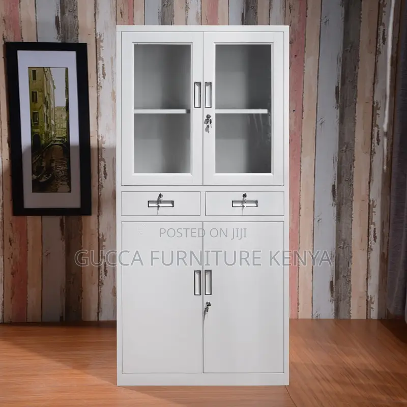 2-door Steel Half Glass Document Cabinet