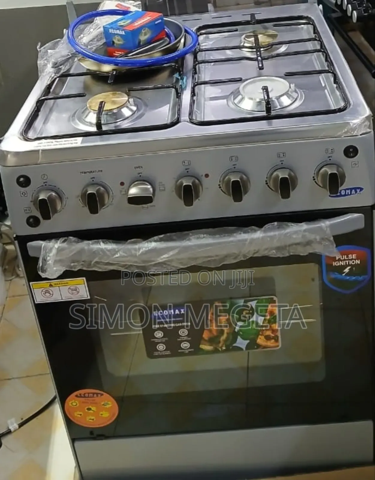 Ecomax 3 Gas + 1 Electric Cooker – 60×60 Lx880.