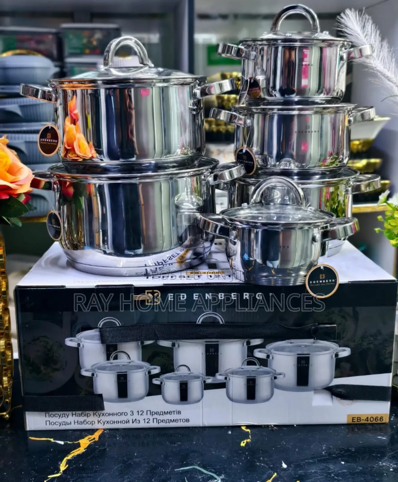 Edenberg Stainless Sufuria
Capacity 
1.5l, 
2.1l
2.9l
3.9l
5.1l
6.5l