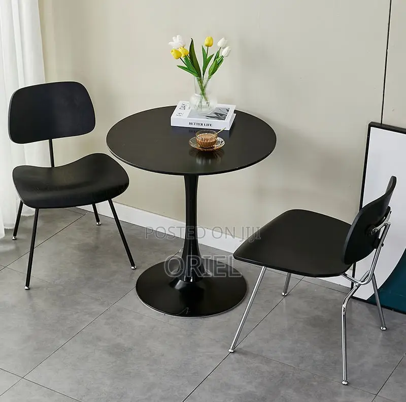 Dining Tables: Dual-Use Round Dining and Work Table