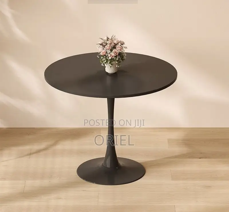 Dining Tables: Dual-Use Round Dining and Work Table