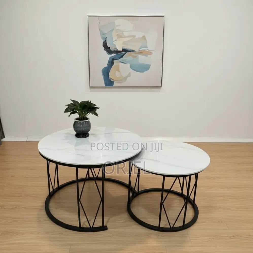 Coffee Tables: Elegant Marble-Top Center Table for Living Room