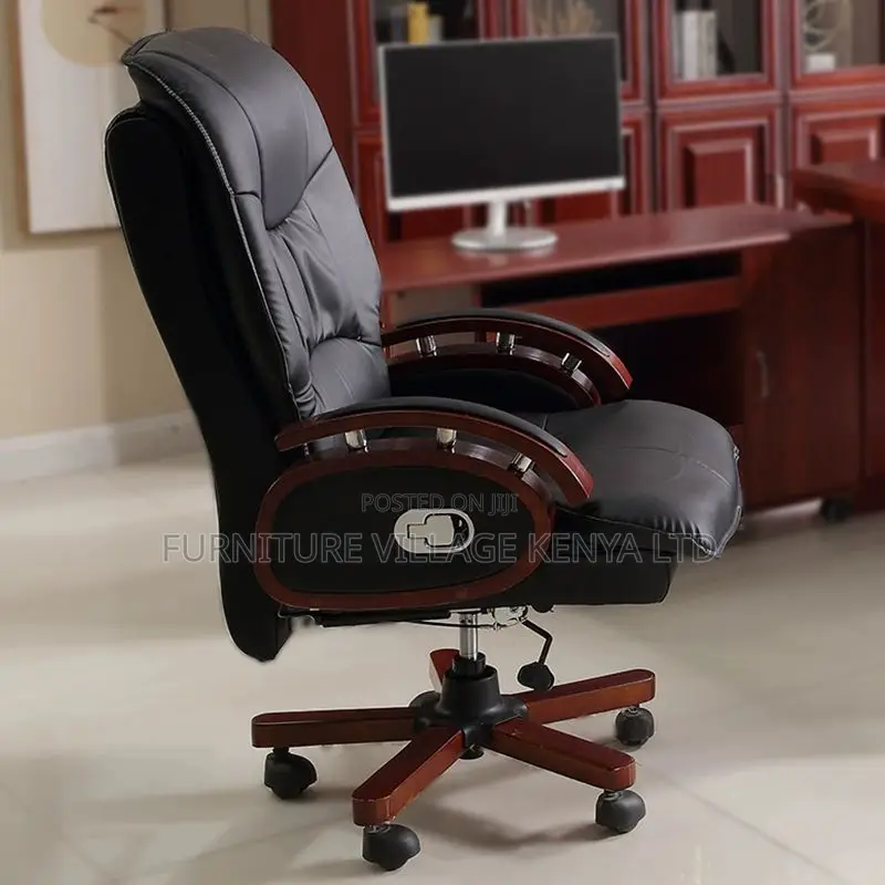 Office Chair; Ceo Reclining Leather Office Seat
