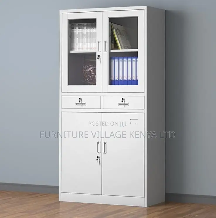 Office Cabinet; 2-door Half-glass Office Cabinet