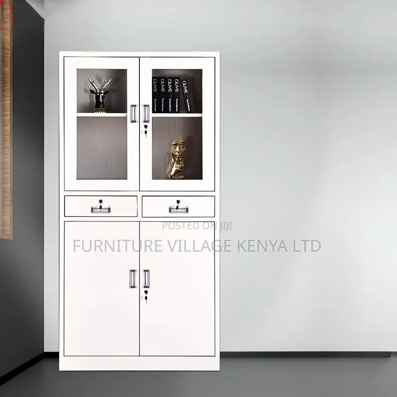 Office Cabinet; 2-door Half-glass Office Cabinet