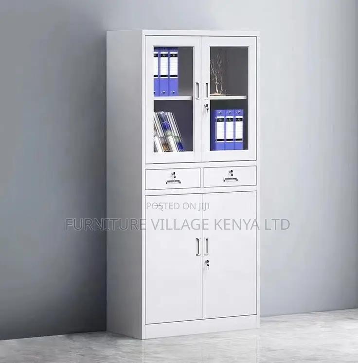 Office Cabinet; 2-door Half-glass Office Cabinet
