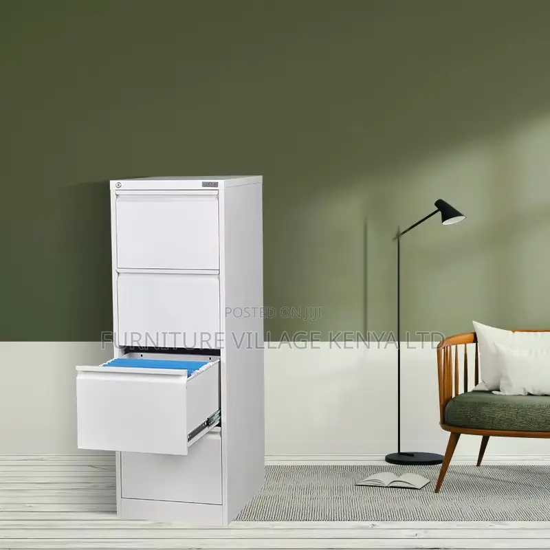 Office Cabinet; 4-drawer Cabinet With Bar Lock