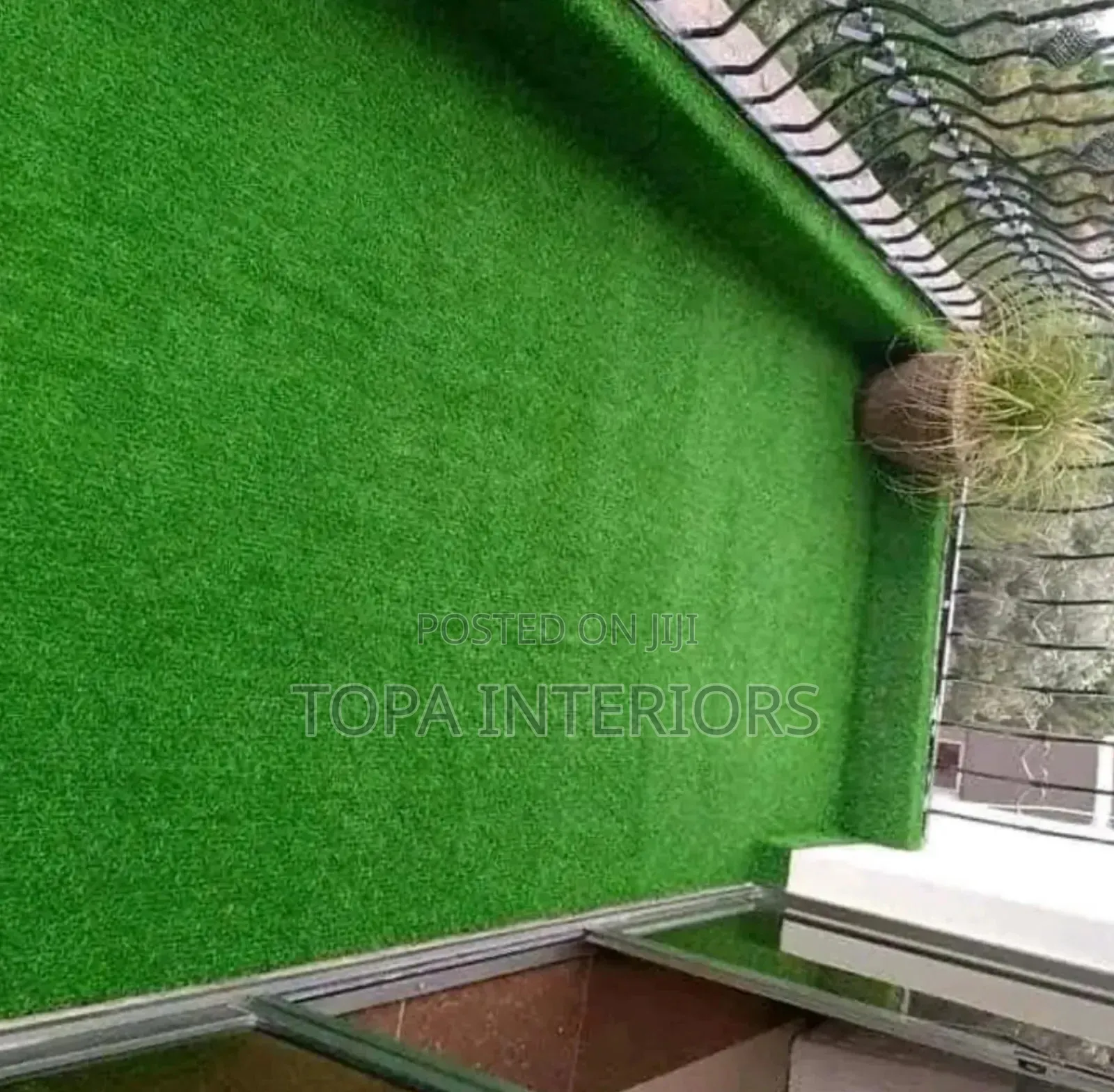 Green Outdoor Balcony Floor Carpets Installation