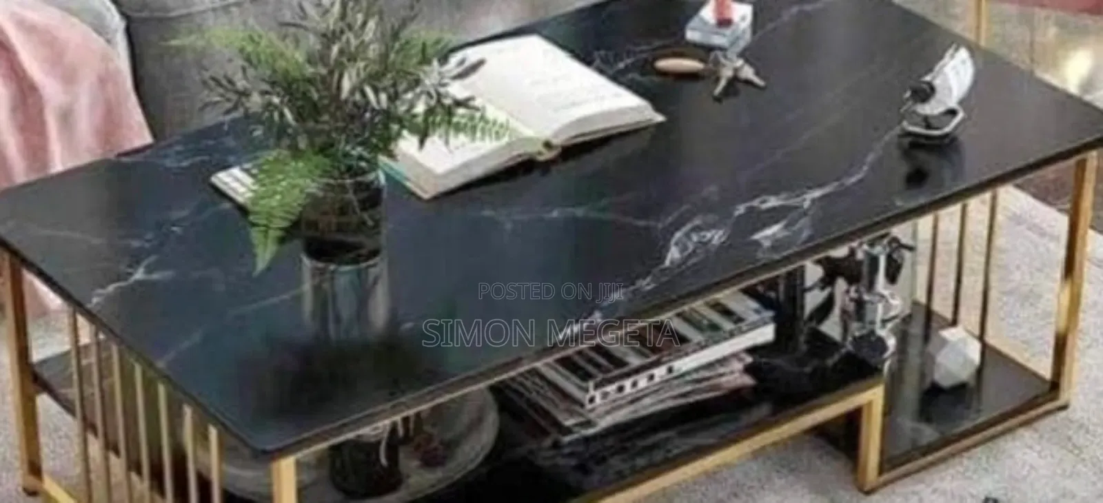 Black Marble Coffee Table Executive