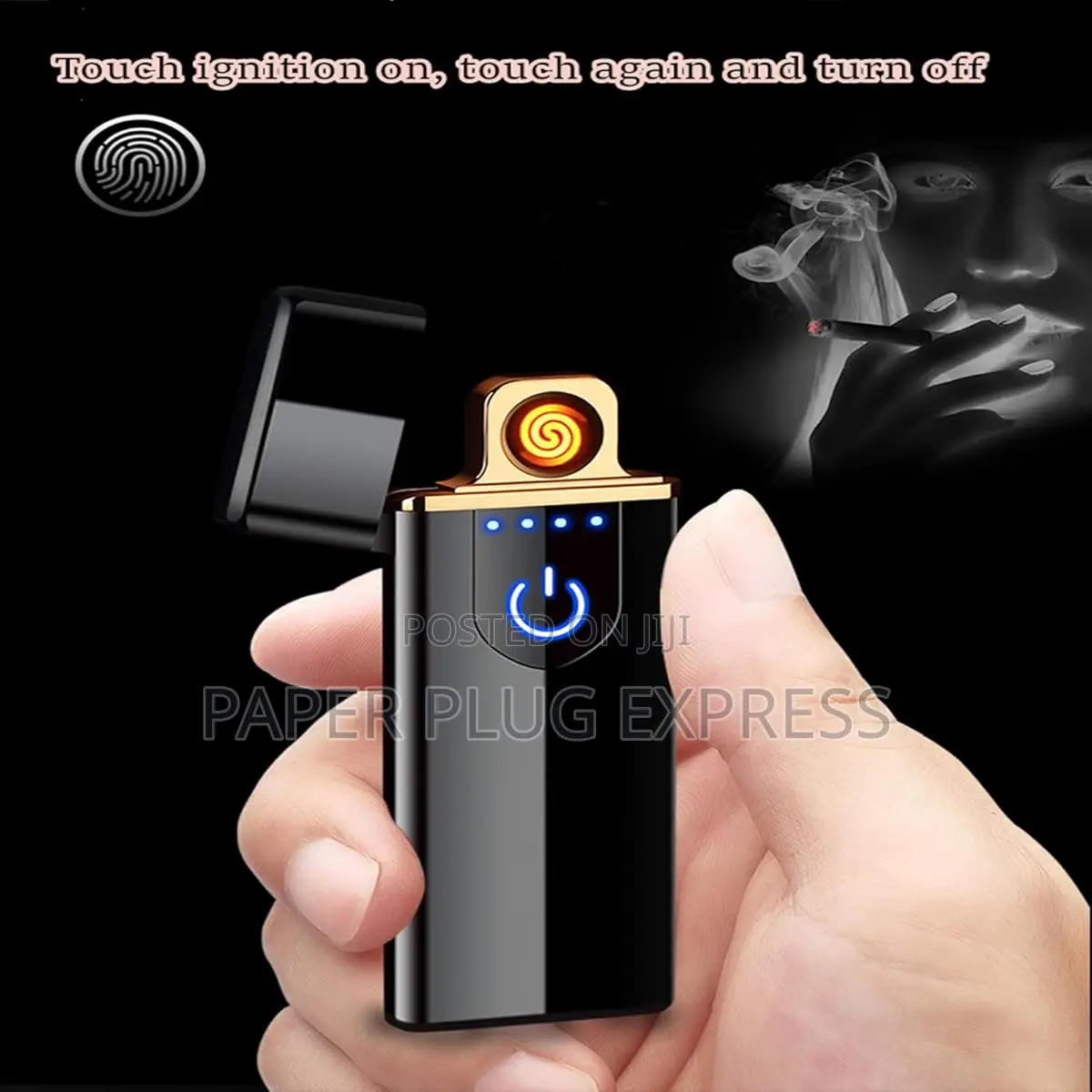 Usb Rechargeable Dual Arc Electric Lighter –Windproof Plasma Flameless