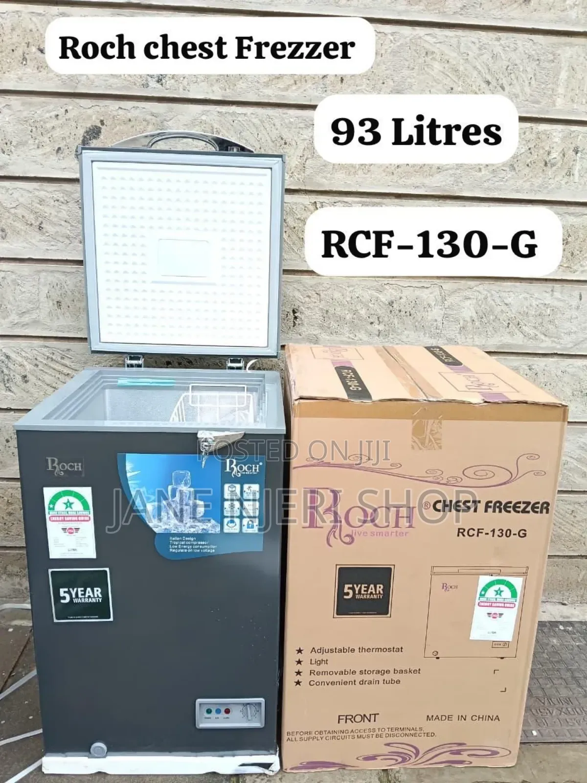 Roch Rcf-130-g Chest Freezer   93 Liters