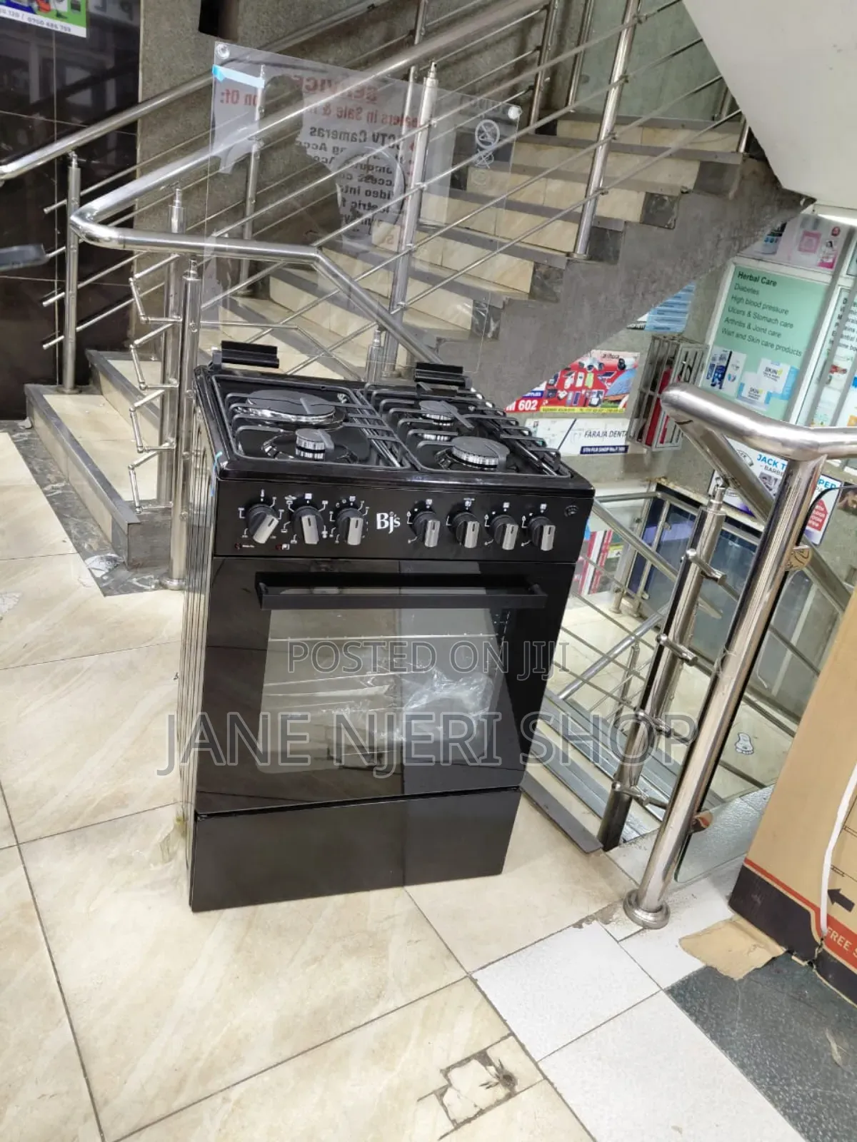 Bjs 60*60 3+1 Black (Elite) Standing Cooker  With Electric Oven