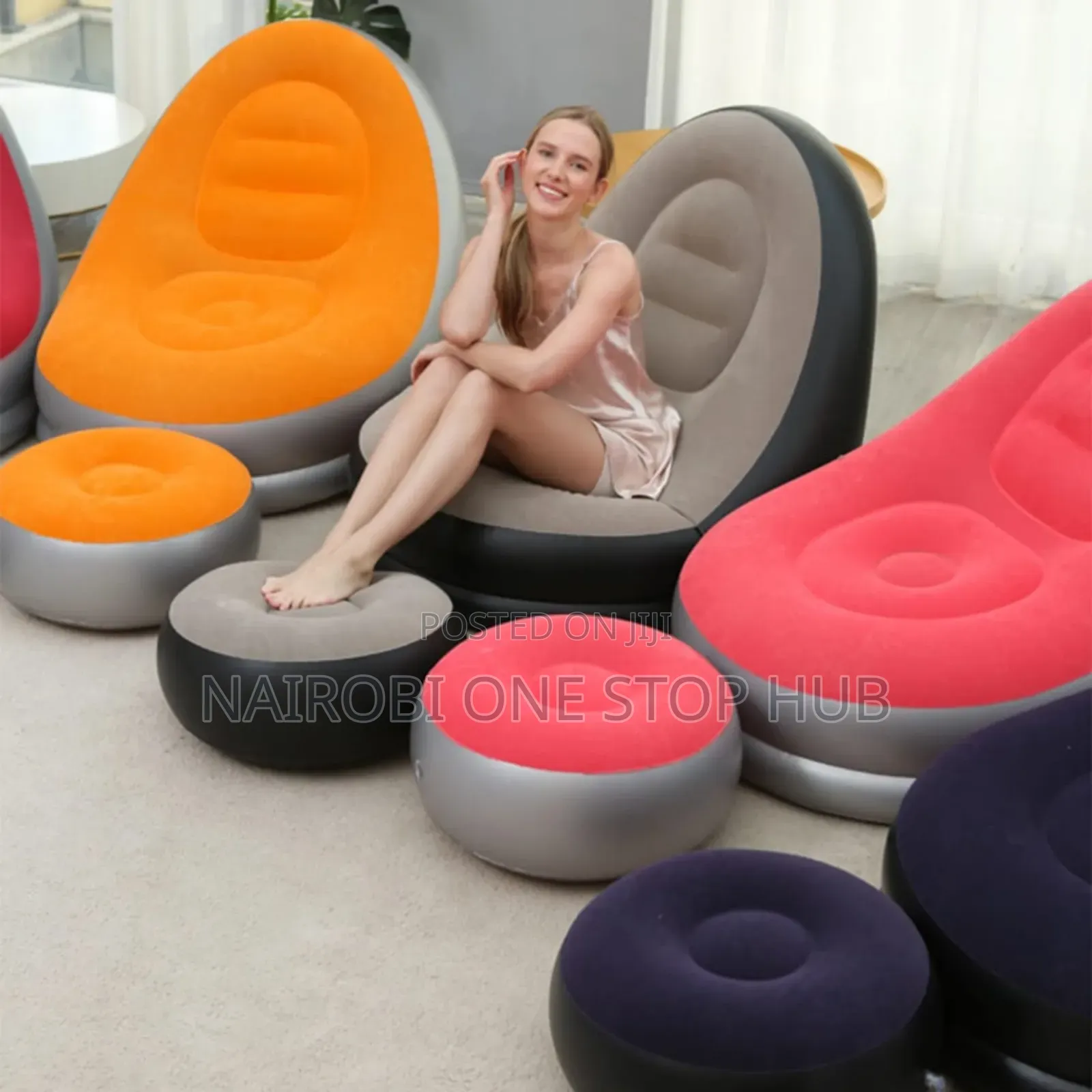 Inflatable Seat With Footrest