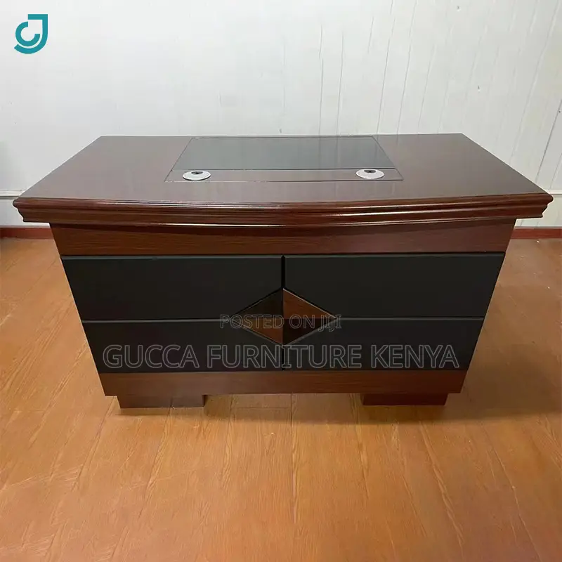 120cm Mahogany Office Desk With Drawers
