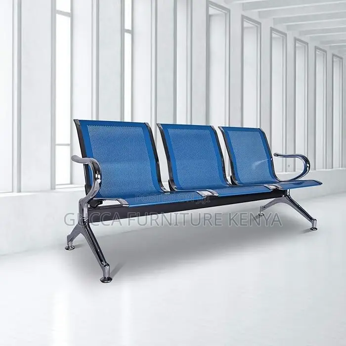 3-link Metallic Reception Office Waiting Bench
