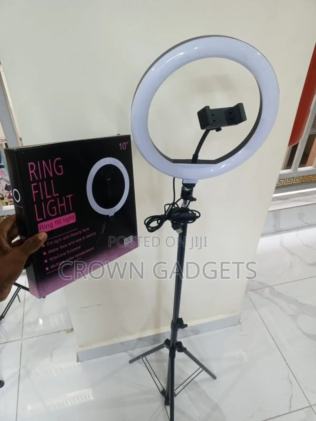 10-Inch Led Ring Light With Tripod Phone Holder