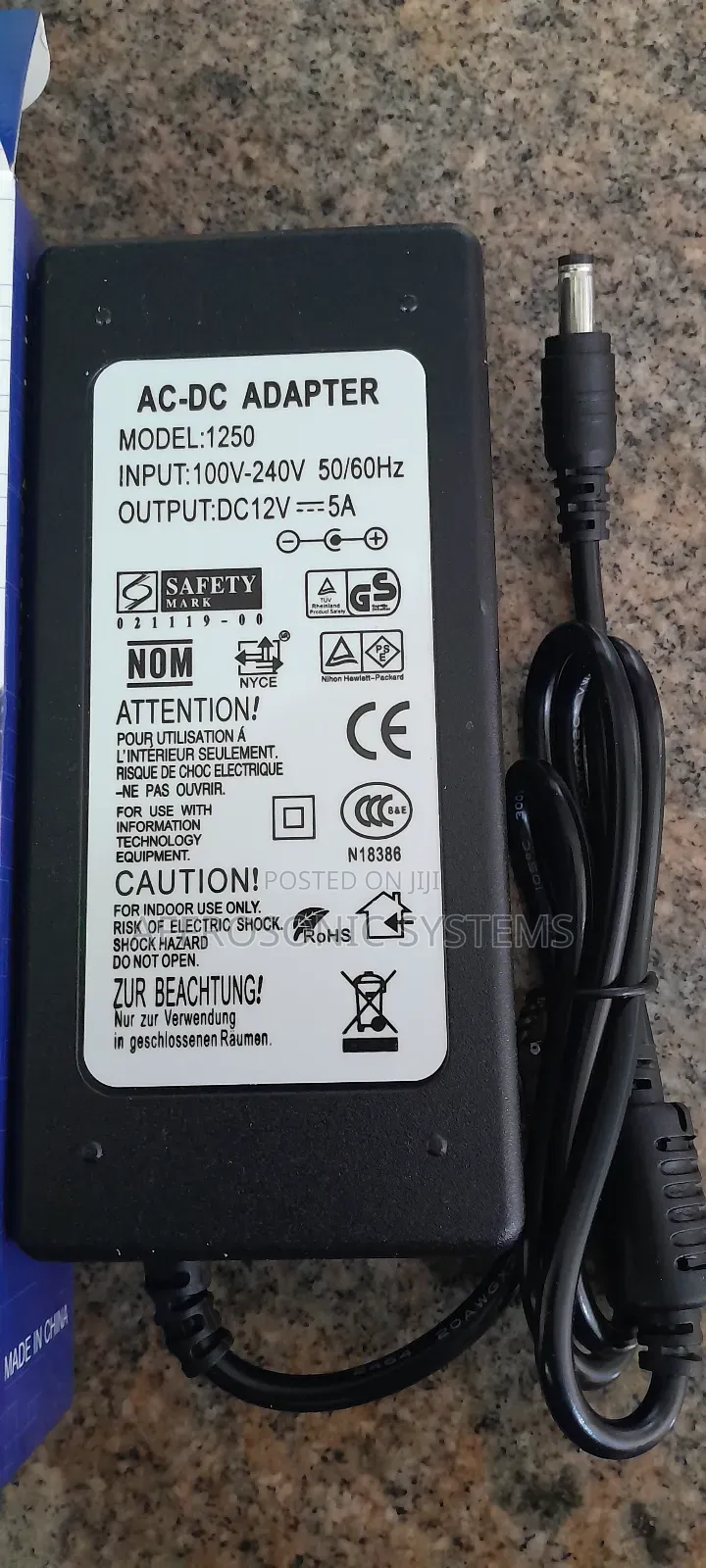12v, 5amps Ac/Dc Adopter