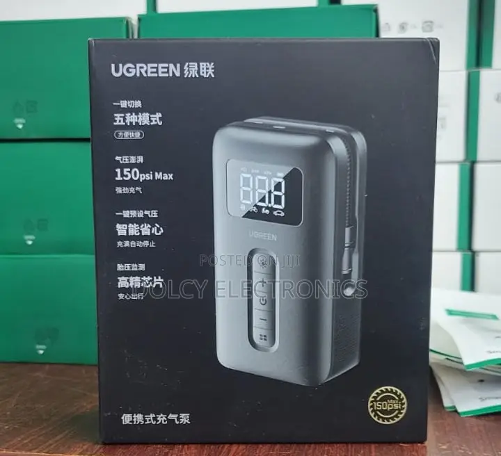 Ugreen Portable Tire Inflator With Inbuilt Battery 2600 Mah