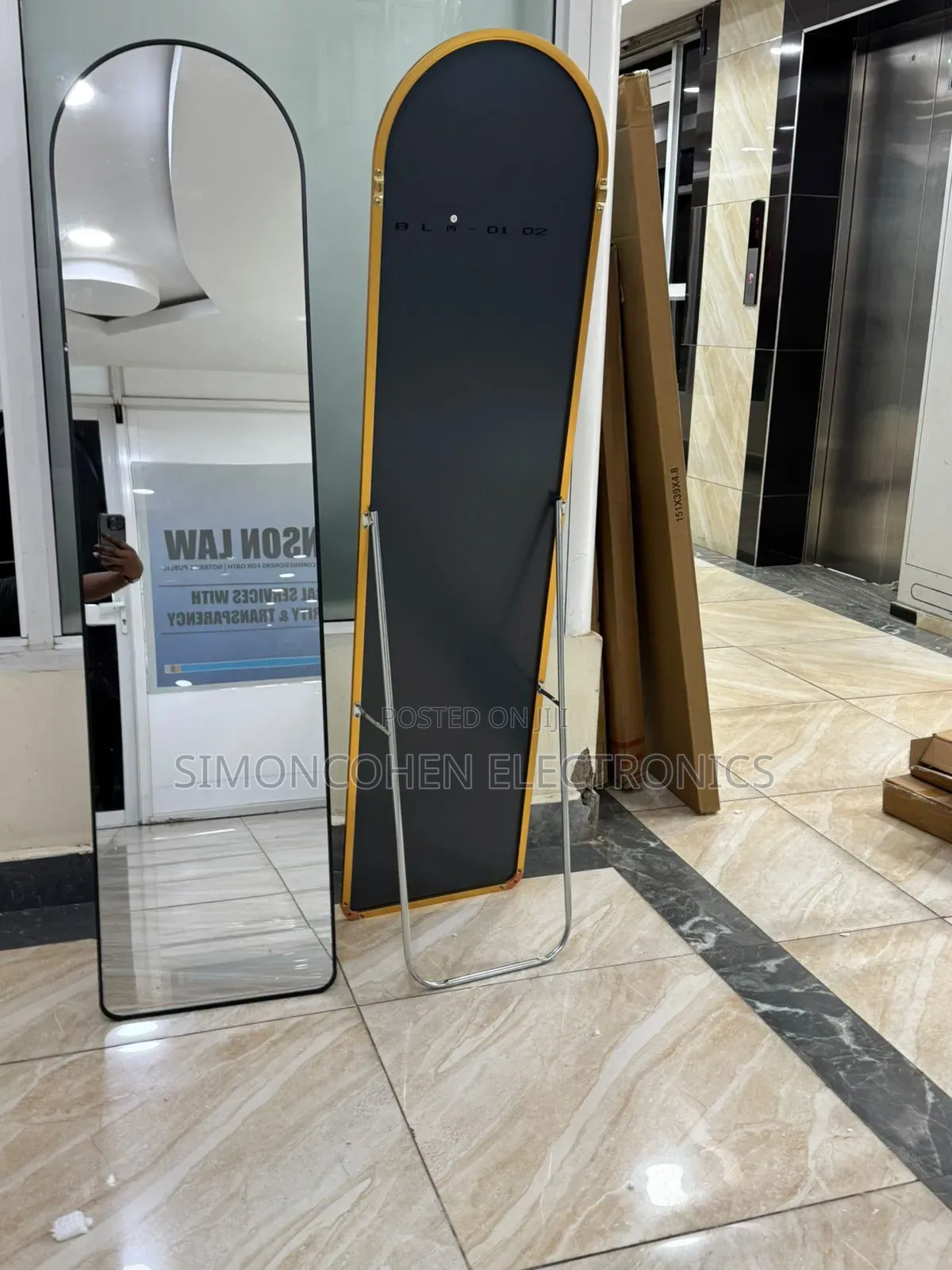 Classy Arched Aluminum Full Length Dressing Mirror