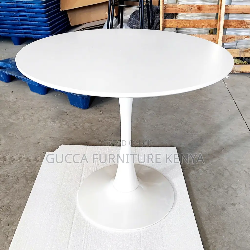 White Marble Top Round Dining Table