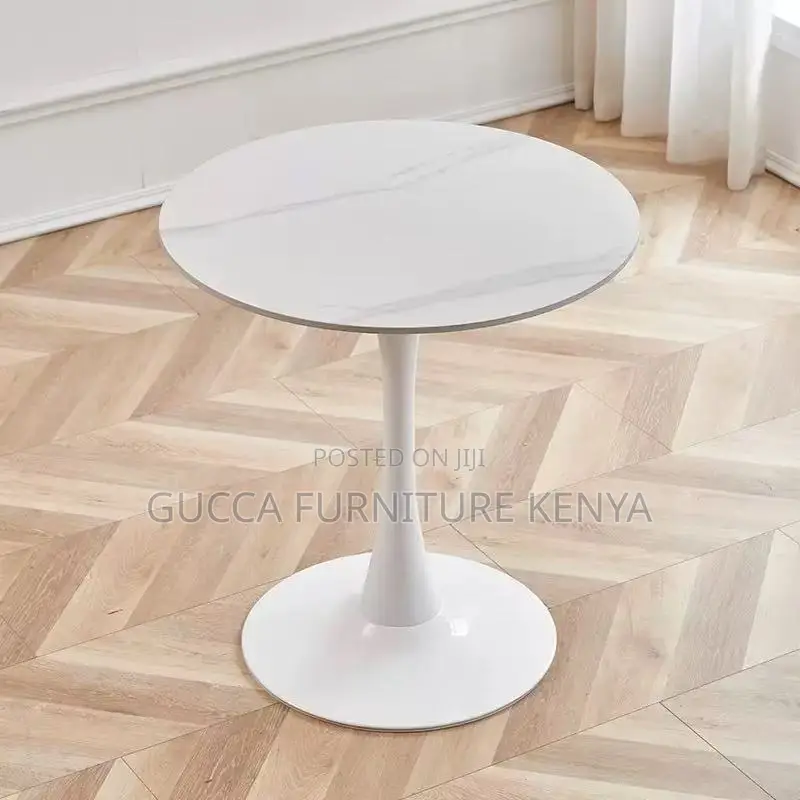 White Marble Top Round Dining Table