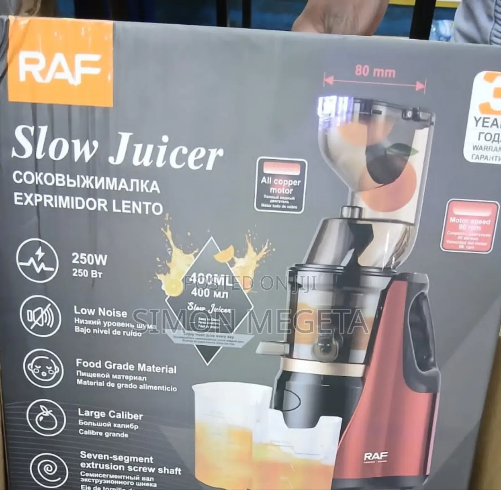 Raf Slow Extraction Juicer