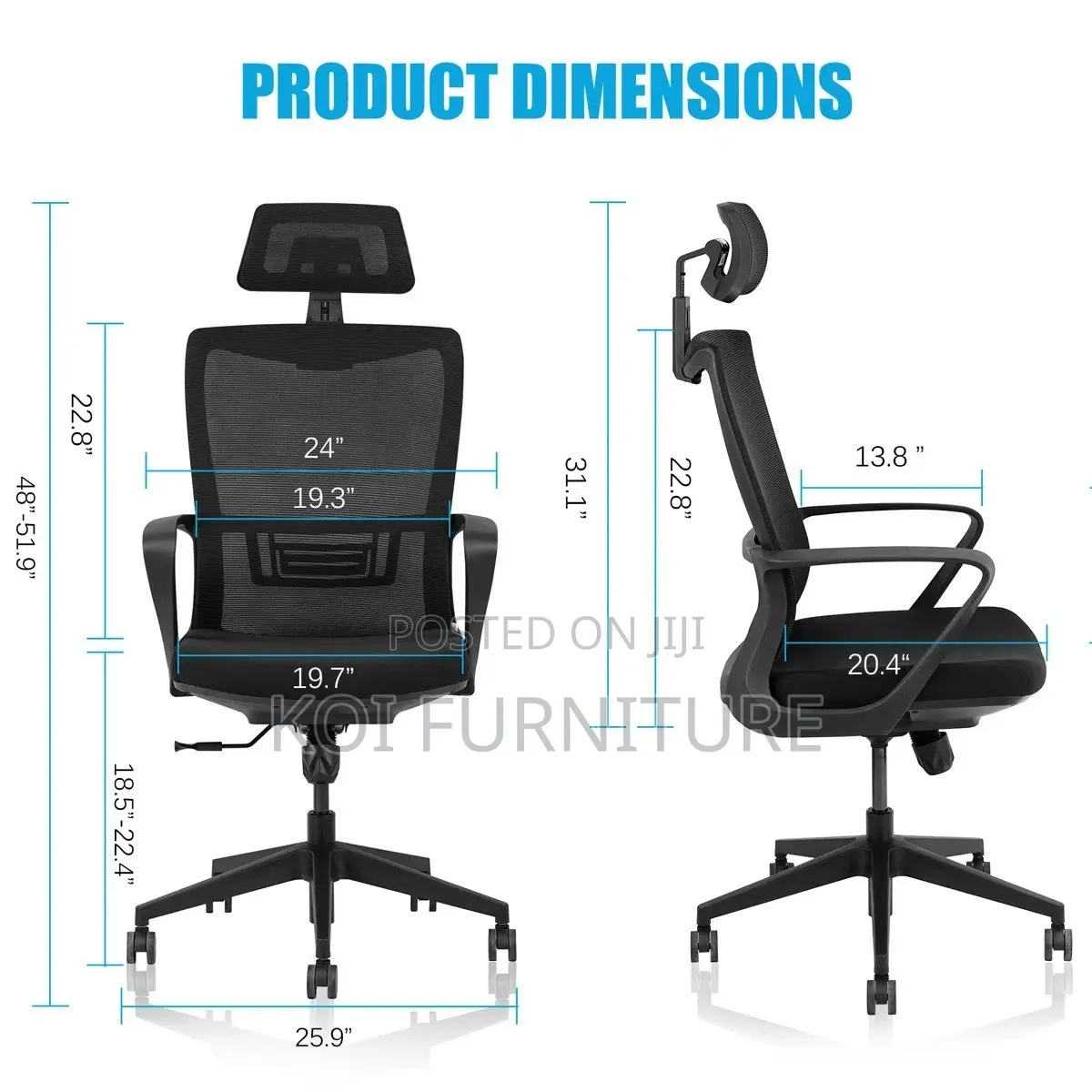Office Chair; Mesh Breatheable Office Clerical Ergonomic Chair