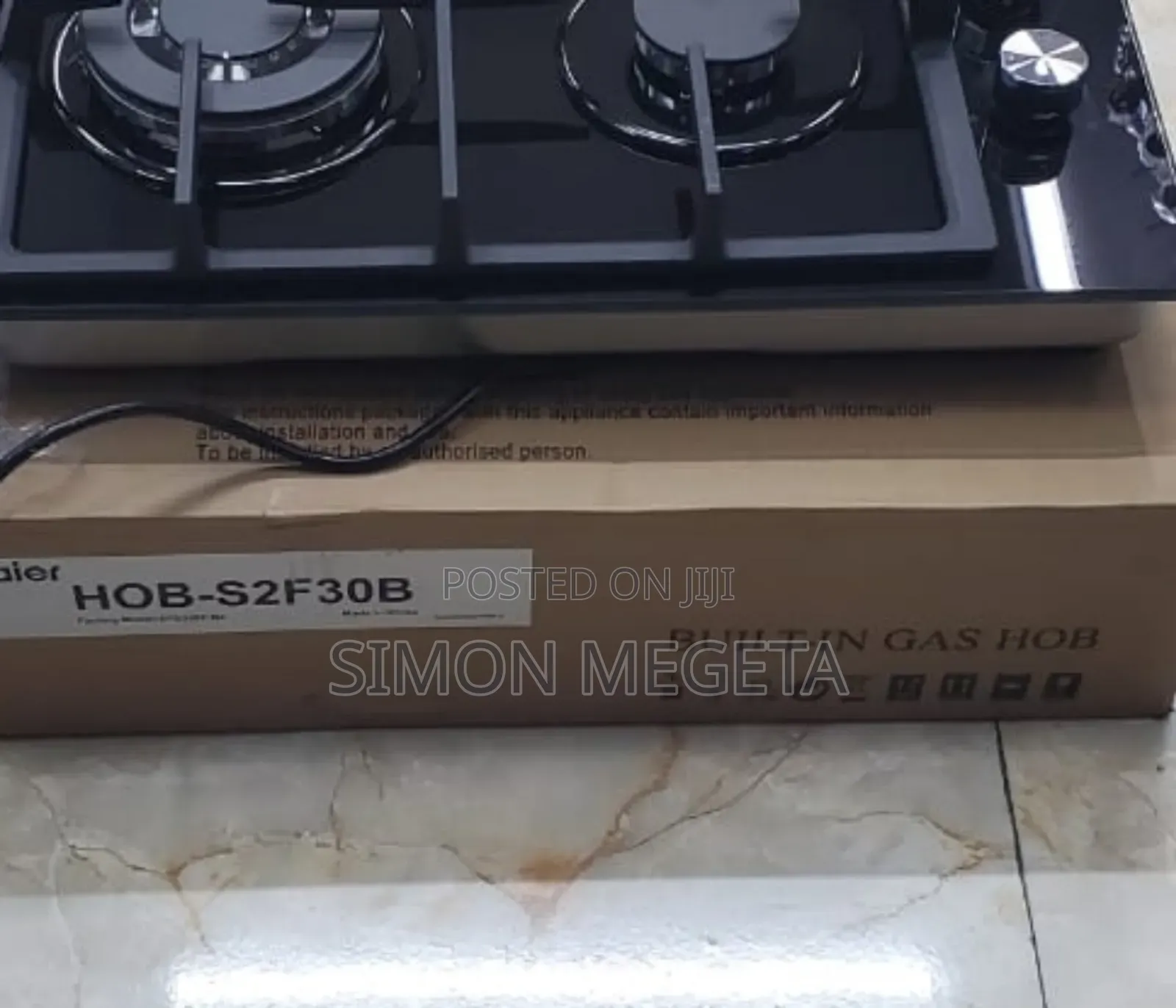 Haier 2-Burner Glass Inbuilt Hob Cooker With Wok Burner