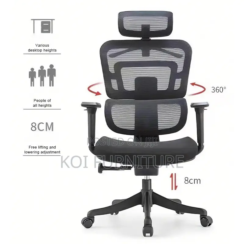 Office Chairs; High Back Orthopedic Executive Office Chair