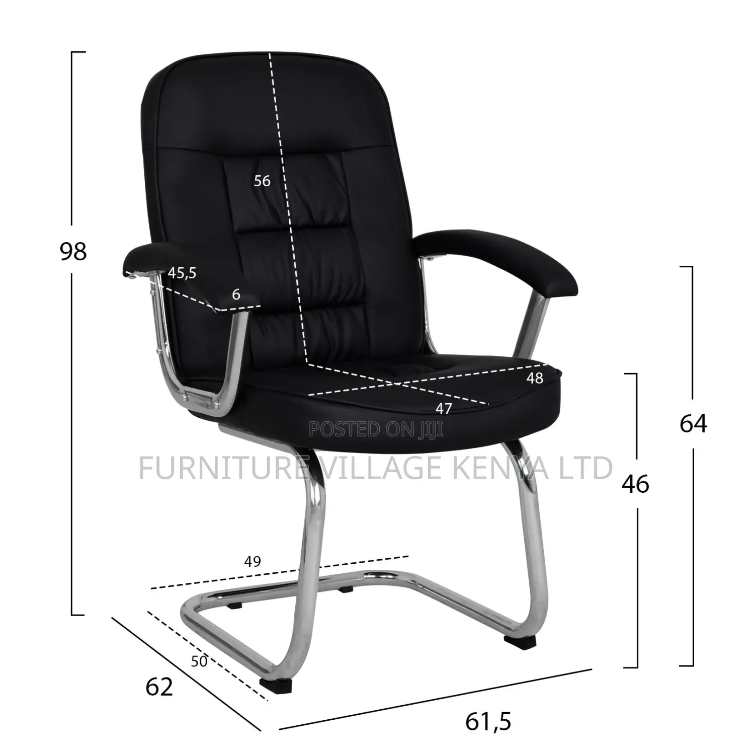 Office Chair; Executive Leather Visitor Chair