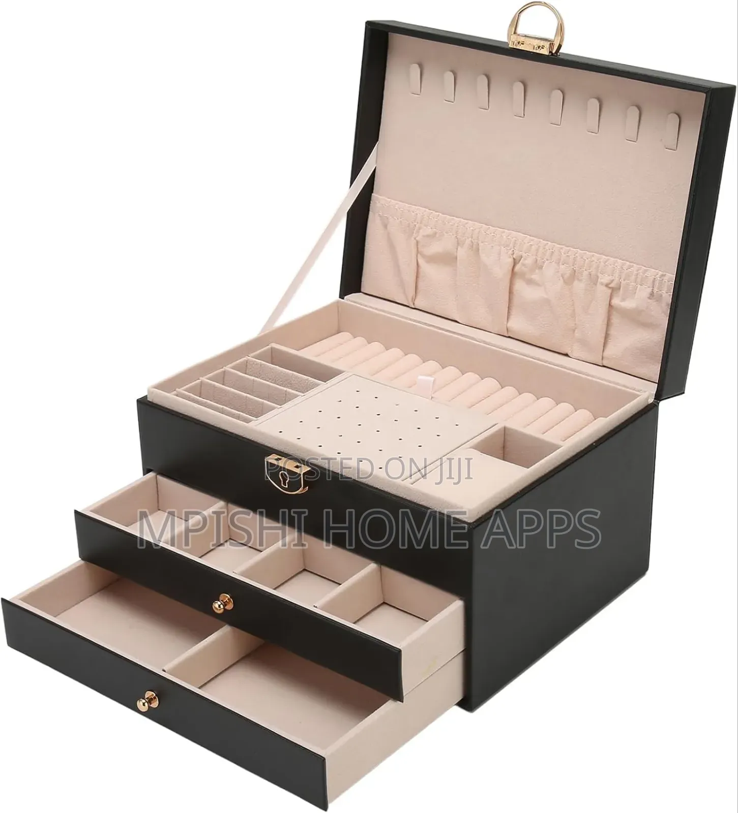 Pu Leather Jewelry Box 3 Layer