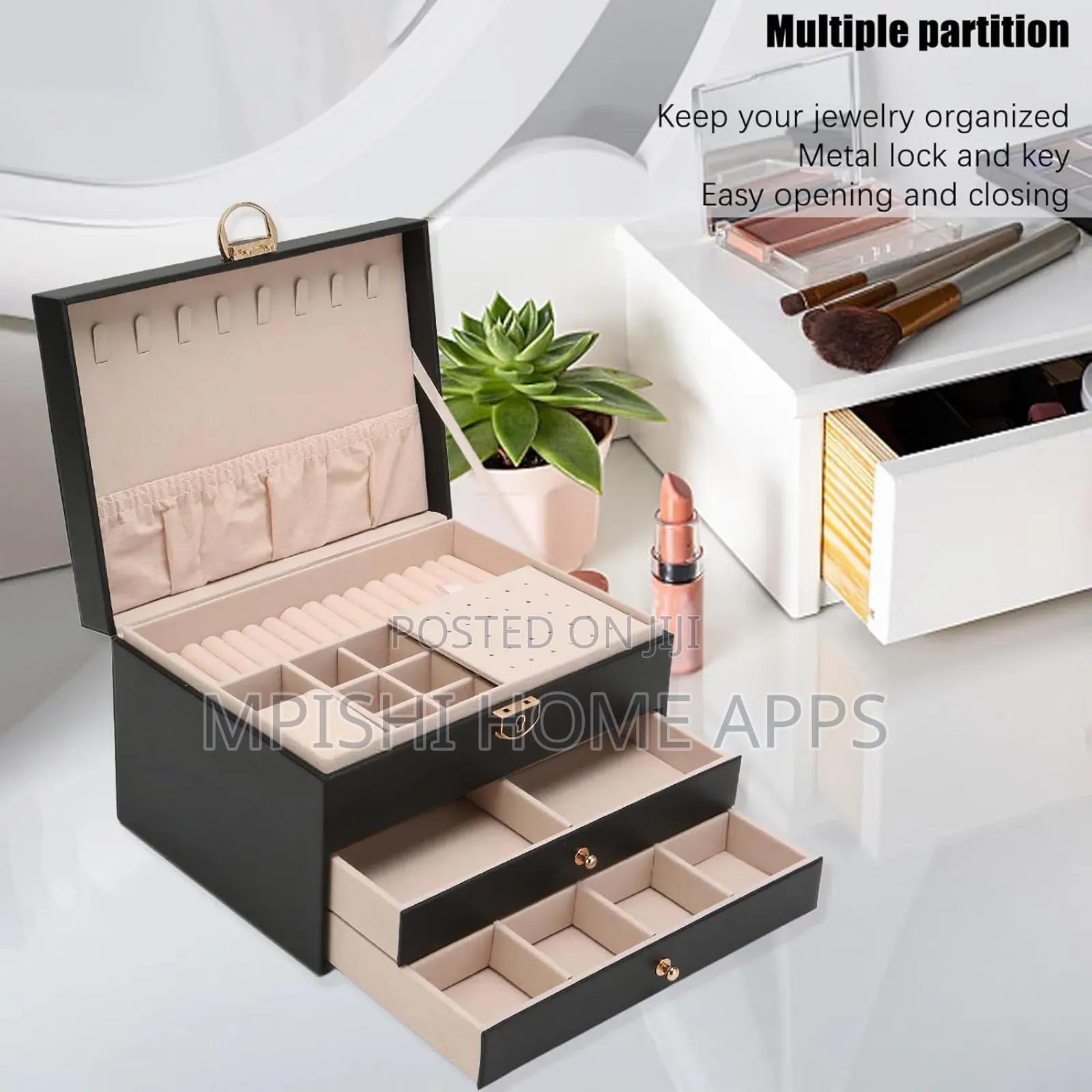 Pu Leather Jewelry Box 3 Layer