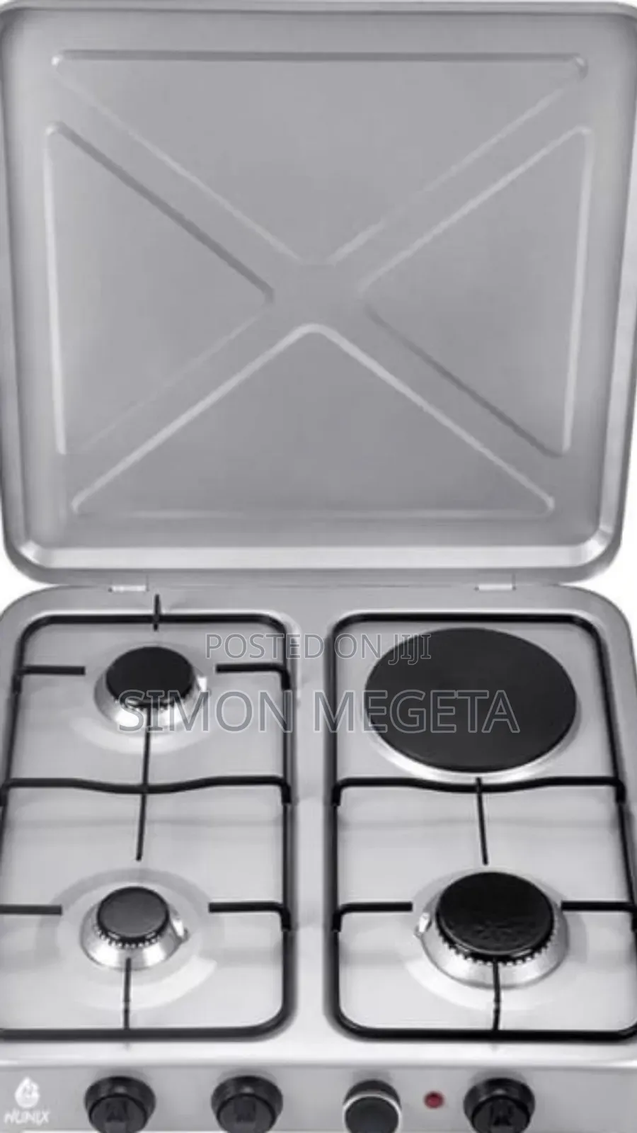 Nunix Table Top Cooker 3 Gas + 1 Electric Burner Stove